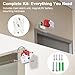 Exit Stopper Door Alarm with 110dB Siren, Emergency Exit Security Device, Easy Installation, Battery Powered, Magnetic Sensor for Unauthorized Entry Prevention, Home, Warehouse, Office, Retail Use