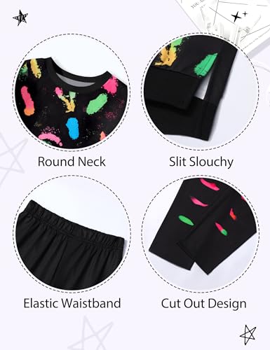Image of Girls Clothes, Girls Outfits Tie Dye Sweatshirt Tops and Leggings Sweatpants 2 Piece Fall Winter Clothes Set 6-16T