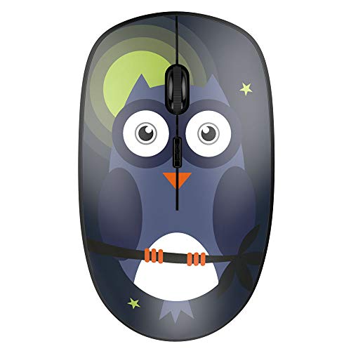Nulaxy 2.4G Ergonomic Wireless Mouse, Portable Mobile Computer Mouse Optical Mice with USB Receiver, 3 Adjustable DPI Levels, Compatible with Notebook, PC, Laptop, Computer, MacBook - Owl