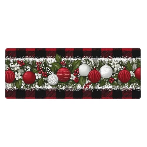 Grand tapis de souris de jeu rouge 80x30 cm pour bureau