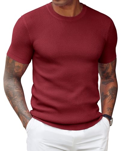 T-shirt en tricot élégant homme pour masquer les imperfections avec style