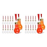 UKCOCO 50 bolas de plástico transparente para rellenar, bolas de Navidad y mini adornos para manualidades, decoración de árbol de Navidad para fiestas, hogar y vacaciones, 50 ml