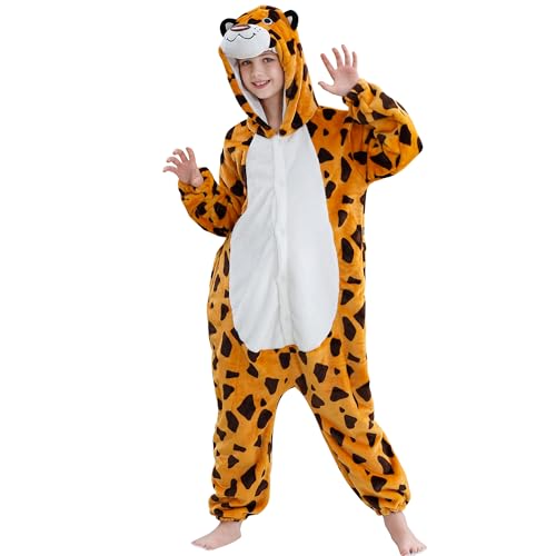 HAHASHOW Combinaison Pyjama Enfant Grenouillère Surpyjama Enfants Cosplay Cartoon Animaux à Capuche Unisexe Grenouillères Vêtements de Nuit Garcon Fille...