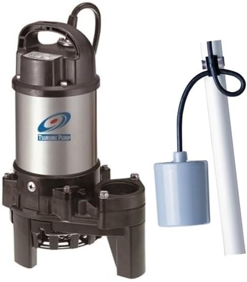 Tsurumi 3PN (50PN2.25S) 1/3hp, 115V, Submersible Pond & Waterfall Pump, Stainless Steel, 3540 GPH. 2" Discharge + SJE Rhombus PumpMaster 1002732 20FT (Normally Open/Pump Down)