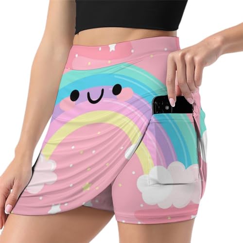 Mini jupe de tennis femme Étoile Arc-en-Ciel sport de golf