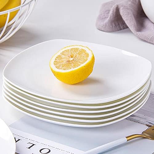 ブランチ用サービングプレート セラミックディナープレート 4枚セット サラダ、パスタ、デザートプレート、前菜用 電子レンジ、食器洗い