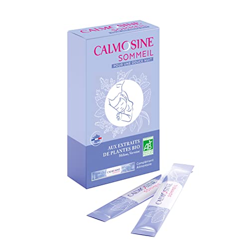 Calmosine Sommeil - Complément Alimentaire Bébé - Apaise et Calme - Facilite l'endormissement - Aux Extraits de Plantes Bio - Mélisse, Verveine - 14 Unidoses de 10ml - Fabriqué en France Cover