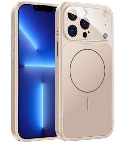 TOBOVON iPhone 13 Pro Max�p �P�[�X �J���������Y�v���e�N�^�[�t�� MagSafe�Ή� �X�����}�b�g���C�ϏՌ��d�b�J�o�[ iPhone13 ProMax�p �S�[���h