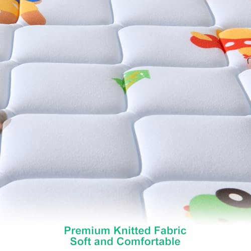 Image of Letmxiu Premium Baby Mattress for Crib and Toddler Bed, 100% Knitted Fabric, Premium Fleece Surface-Hypoallergenic, Soft Breathable, 5 inch Thick-Firm and Optimal Support, Non-Toxic Crib Mattress
