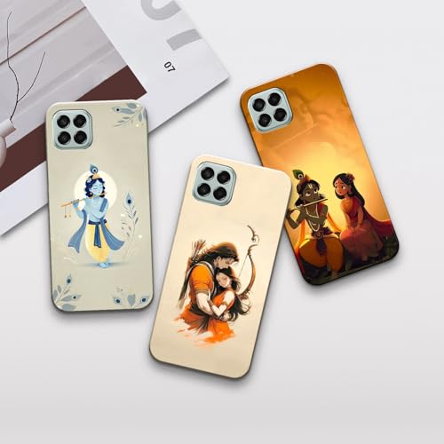Image of COLORflow Back Cover Compatible with Samsung Galaxy A22 5G | Krishna ji, Radha Krishna, God Customized Back Cover Compatible with Samsung Galaxy A22 5G