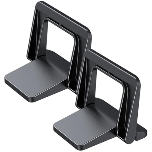 OATIPHO Soporte Plegable para Portátil de Policarbonato Negro Elevador Ergonómico y Antideslizante para Escritorio Pack de 2 Unidades Compacto y Ventilado para Mejorar la Postura