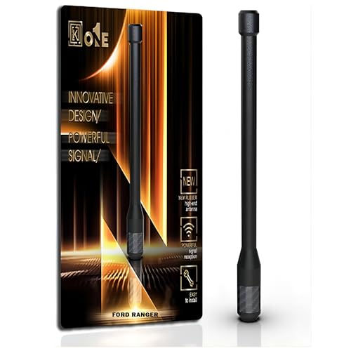 KEYO1E New Carbon Fiber Antenna Compatible with Ford Ranger 2019-2025/7.9 Inches Flexible Sturdy Rubber Antenna Replacement/Internal Copper Coil for Enhanced Reception