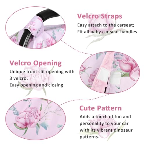 Image of DILIMI Baby Car Seat Cover, Minky Warm Car Seat Covers for Babies, Peekaboo Opening Infant Car Seat Cover, Nursing Cover Carseat Canopy, Purple Floral