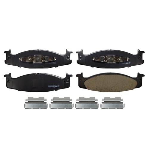 Image of Detroit Axle - Front Brake Pads for 1994-1996 Ford F-150 Bronco 2003 E-150 | Ceramic Brake Pads w /Hardware 1995 Replacement