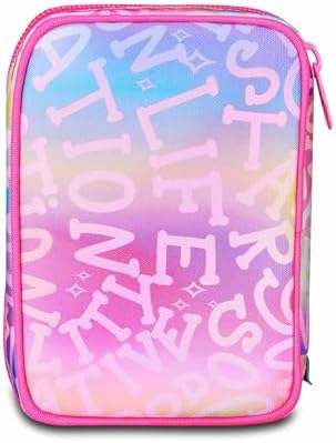 SJ GANG STYLE JAM GANG - Scortto a Scuola Multifunzionale Pink Mono Compartment con Spuntini Rimosso, Completo con Penna