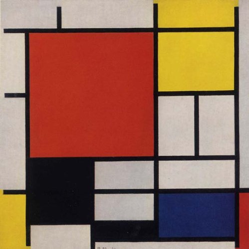 Amazon.co.jp: モンドリアン・コンポジション プリキャンバス