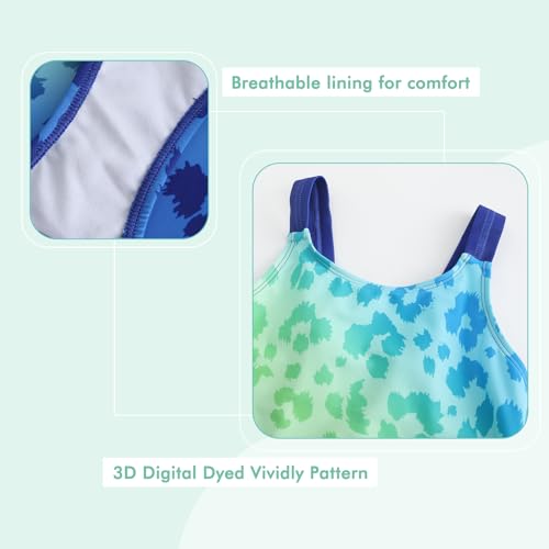 Image of Girls One Piece Swimsuits Halter Bathing Suits Summer Swimwear 3-16 Years