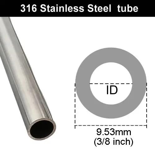 Kapillarrohr aus Edelstahl 316L, Außendurchmesser 9,53 mm, 3/8 Zoll
