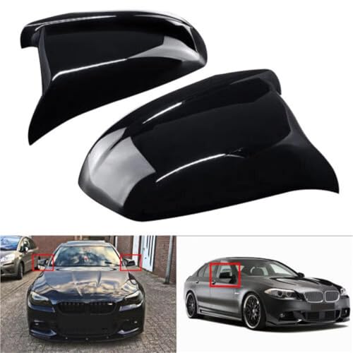 Coques rétroviseurs latéraux BMW F10 F11 Série 5 Berline 2011-2013 capuchon noir - 2