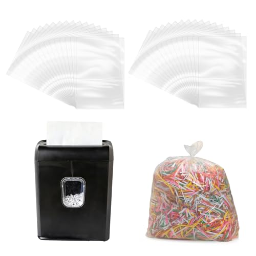 YooNotee 200 Pcs 5-6 Gallons Shredder Bags Large Gallon Size Paper Shredder Bags for Home Office Paper Trash Shredded Materials