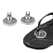 Duories 3 Paar Silikon Gel Flip Flops Zehentrenner Zehenschutz Transparent rutschfeste Anti Verschleiß Einlegesohle Fußpolster,Zehen schützen für Frauen Männer Thong Sandalen Slipper