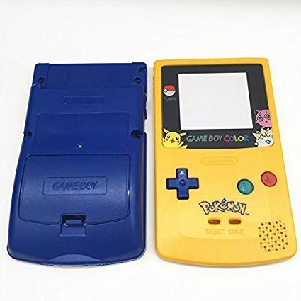 Replacement Full Housing Shell Case Cover Pack with Screwdriver Buttons for Game boy Color GBC Repair Part-Yellow&Blue.