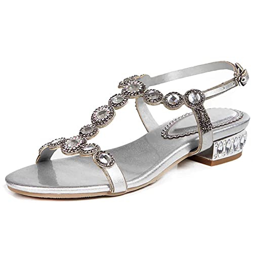 Sandales de plage en cristal pour femme, chaussures d'été outdoor légères