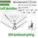 Carbon Steel Torsion Spring* Premium Torsion Springs,5pcs Stainless Steel Tiny Torsion Spring Wire Diameter 1.5mm, Left Torsion Spring Return, V-shaped Spring 1/2/3/4/5 Lap(5 * 10MM*180)