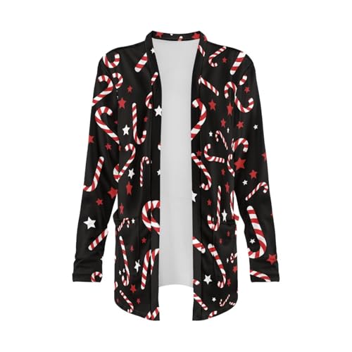 Image of Women's Lightweight Cardigans with Pockets Trendy Long Sleeve Open Front Cardigan Casual Tops Jackets Fall Oufits S-2XL