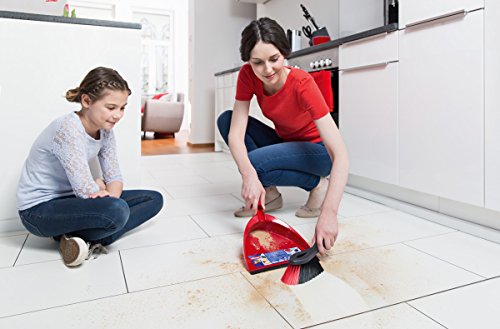 Foto von Vileda DuActiva Besen Set, 3-TLG Stiel, 2in1 Kehrset, Kein Staub Aufwirbeln, Mikroschaum, Eco-Verpackung, Perfekt für Allergiker