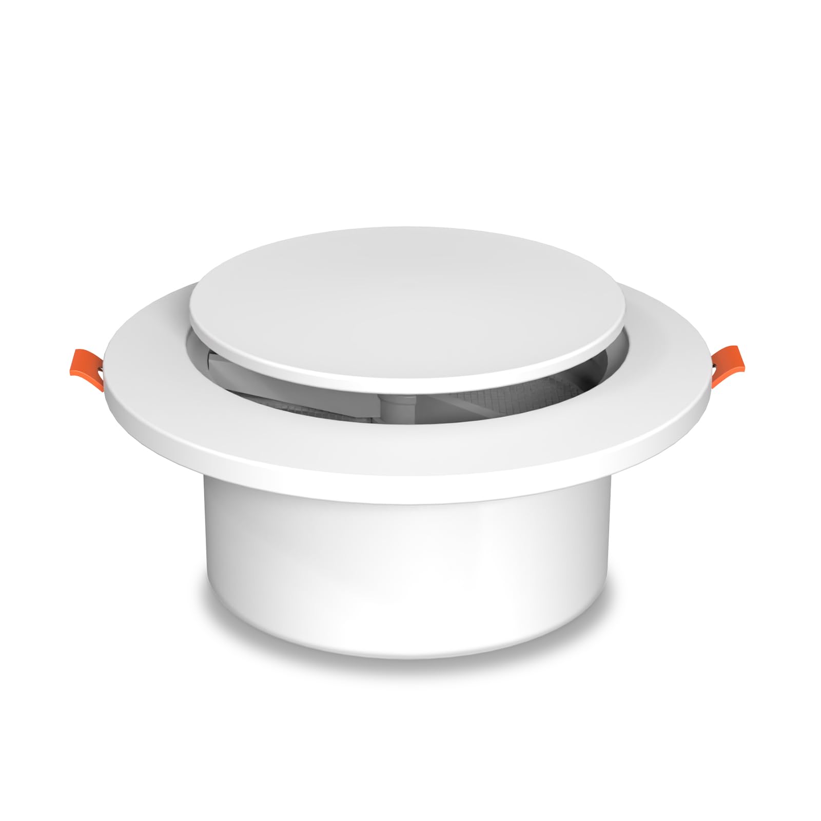 Aygrochy 4 inch Adjustable Air Vent 100mm Ventilation Grille Cover ABS Round Extractor Outlet for Bathroom Office Kitchen Ventilation