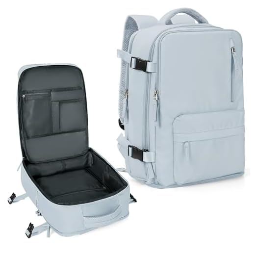 Mochila coowoz de viagem esportiva unissex, bagagem de cabine, aprovada por companhias aéreas, para notebook, A - azul, Large