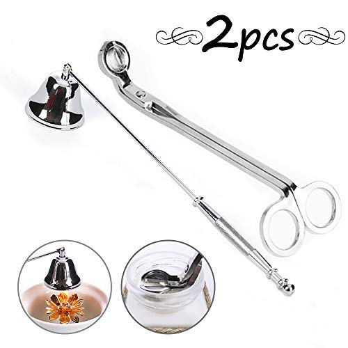 HuLuBB Kit de Herramientas 2 en 1 para Velas, Cortador de Velas y Mecha de Acero Inoxidable Utilizado para el hogar, Boda y Fiesta
