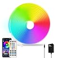 Vimeepro Led Rope Lights 16.4Ft Music Sync IP65 Waterproof Flexible Led Rope Lights 40Key Remote/APP Control, 24V Outdoor RGB Neon Strip Lights for Bedroom Indoor