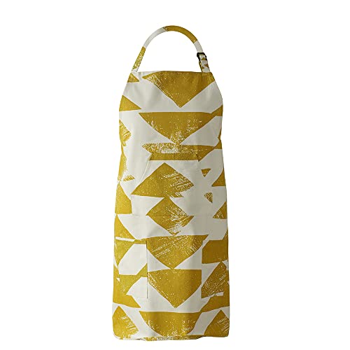Image of HPD Half Price Drapes Aprons for Men Women with Large Pockets Adjustable Unisex PRTW-D35-AP Triad Printed Cotton, 27 X 34 Inch, Triad Gold