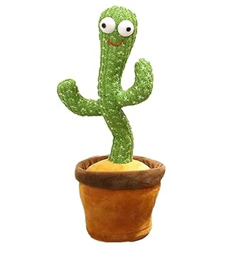 Dancing Cactus Talking Toy, Cactus Plush Rechargable Toy , Singing and Repeat , Musical Toy, Talking Toy for Kids (Pack of 1)