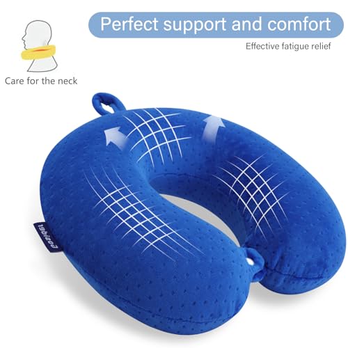 Image of Neck Pillow for Travel Pillow Memory Foam U Shape Comfortable Travel Neck Pillow Head Neck Support Airplane Pillow for Traveling, Car, Home, Office, Travel Neck Flight Pillow