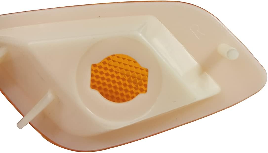 Left+Right Front Fender Side Marker Lights Lamps Assembly Compatible with 1997-2006 Jeep Wrangler TJ Marker Turn Signal Parking Lights Lamps Housing 55155629AC 55155628AC(Amber Lens)