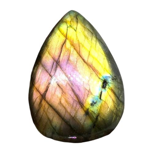 Labradorite naturelle poire 41x27x8mm cabochon en vrac pour bague et pendentif