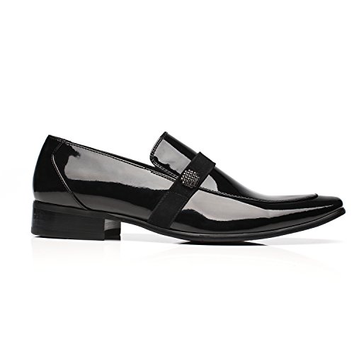 Faranzi Tuxedo Shoes Patent Leather Wedding Shoes for Men Cap Toe Lace up Formal Business Oxford Shoes - Thumbnail 2