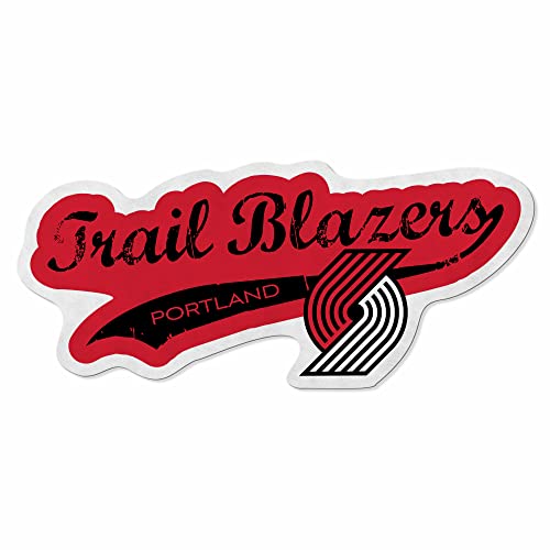 Rico Industries NBA Portland Trail Blazers Distressed Shape Cut Pennant - Home and Living Room Décor - Soft Felt EZ to Hang