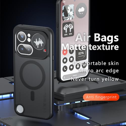Image of Hybrid Shockproof Back Cover for Nothing Phone 4a Pro Magnetic Mag-Safe Case, Hard PC Back + Soft TPU Bumper, Translucent Smoke Matte Finish, Slim Protective Phone Case (Nothing Phone 4a Pro)