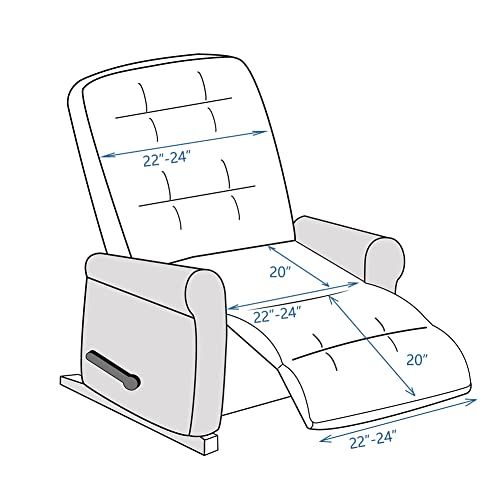 Image of STONECREST Recliner Chair Cover, Sherpa Slipcover, Stay in Place (DKGrey, 23 inch Regular Recliner)