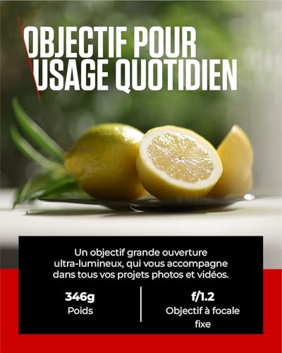 Objectif Hybride Canon RF STM 45 mm f1.2 16 pour Monture Canon RF - vue 10