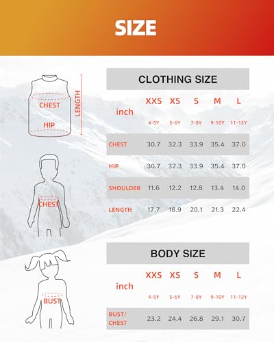 Image of Kids Heated Vest,Boys Girls Lightweight Electric Heated vest for Child with 5V Battery Pack