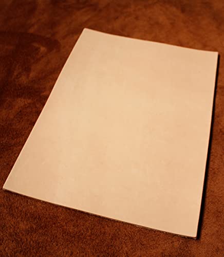 Förster-Fellnest Corte de piel auténtica de 24 x 32 cm, piel en blanco, piel gruesa, piel para repujado - piel de vacuno fuerte, curtida vegetal, piel de vacuno completa con aprox. 3,2 mm de grosor y