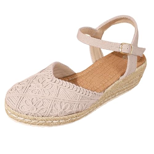 Sandales espadrilles à coin fermé idéales pour un mariage à la plage