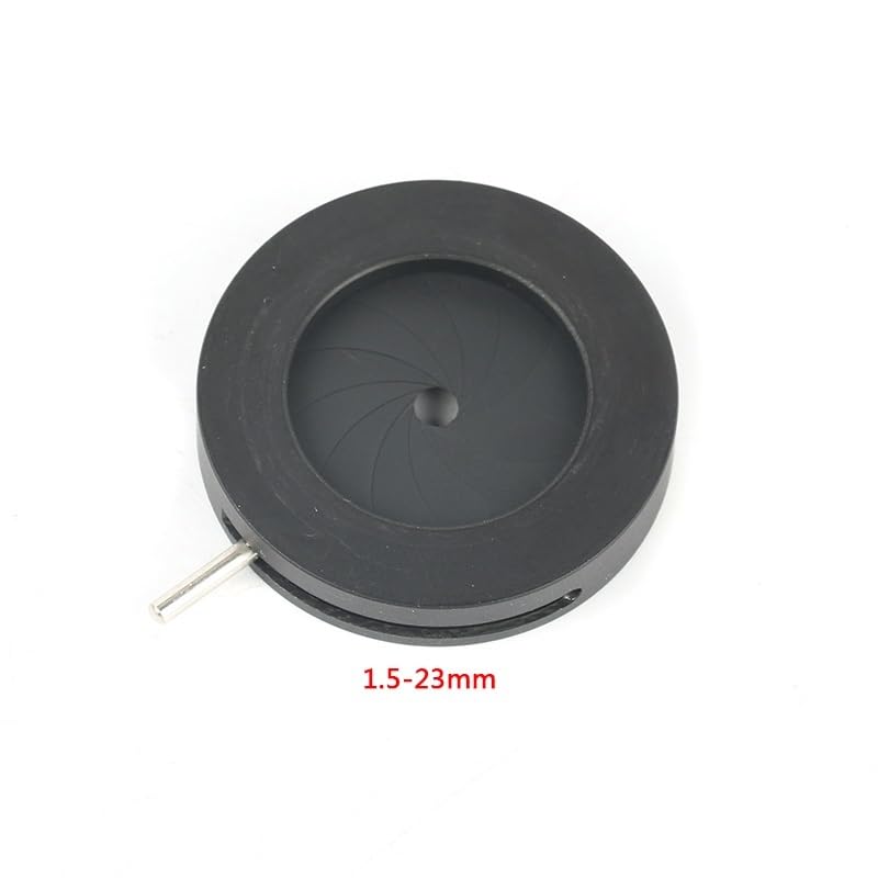Microscope Diameter 6mm/8mm/12mm/18.9mm/23mm Adjustable Manual Aperture Beam Adjuster Camera Microscope(1.5-23mm)