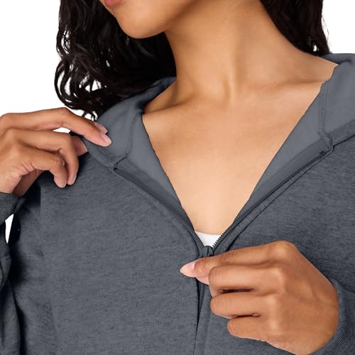 Hanes Women's EcoSmart Fleece Sweatshirt for Women, Soft Midweight - Full-Zip Hoodie, Sweatshirt, or 1/4 Zip - Image 6