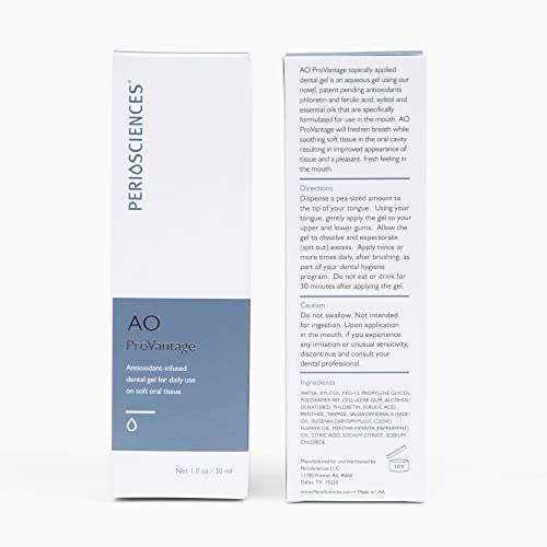 Periosciences Natural Antioxidant Ao Provantage Dental Gel - Dentist Recommended Oral Gel For Healthy Teeth And Gums, Support And Soothes Dry Mouth Sensitive Gum Tissue & Discomfort - 30Ml #TOP5